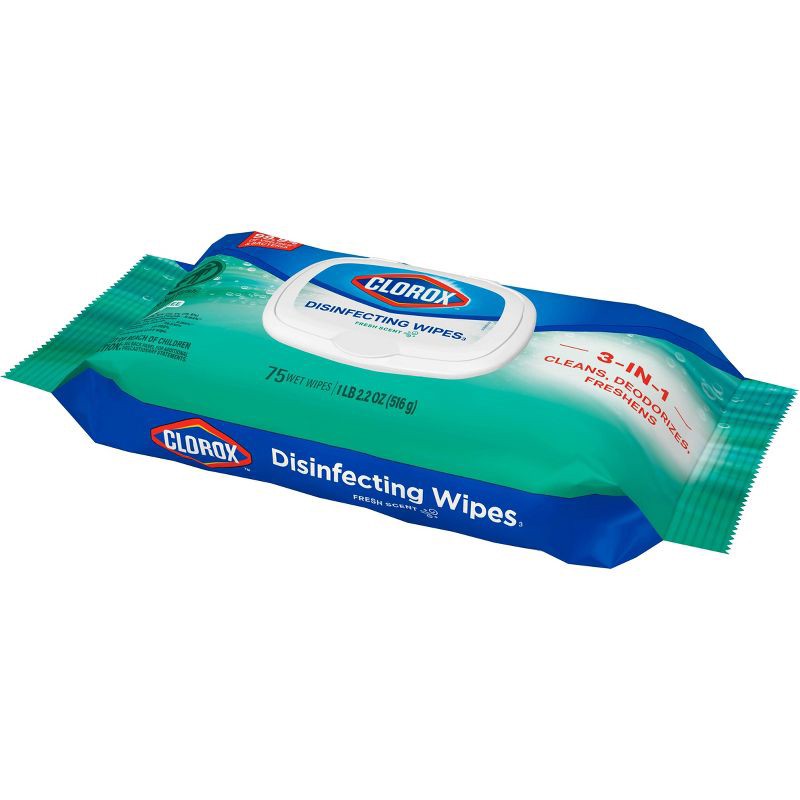 slide 11 of 17, Clorox Fresh Scent Disinfecting Wipes - 75ct, 75 ct