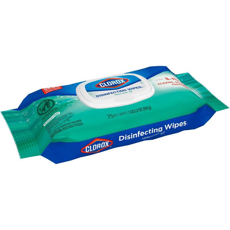 slide 11 of 16, Clorox Fresh Scent Disinfecting Wipes - 75ct, 75 ct
