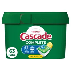 Cascade Lemon Complete Action Pacs - 63ct