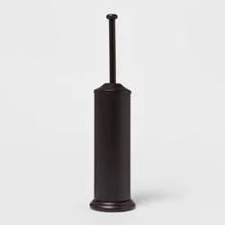 Metal Oil Rubbed Toilet Brush And Holder Set Bronze - Threshold™: Steel Construction, Reusable, 18.7" Height
