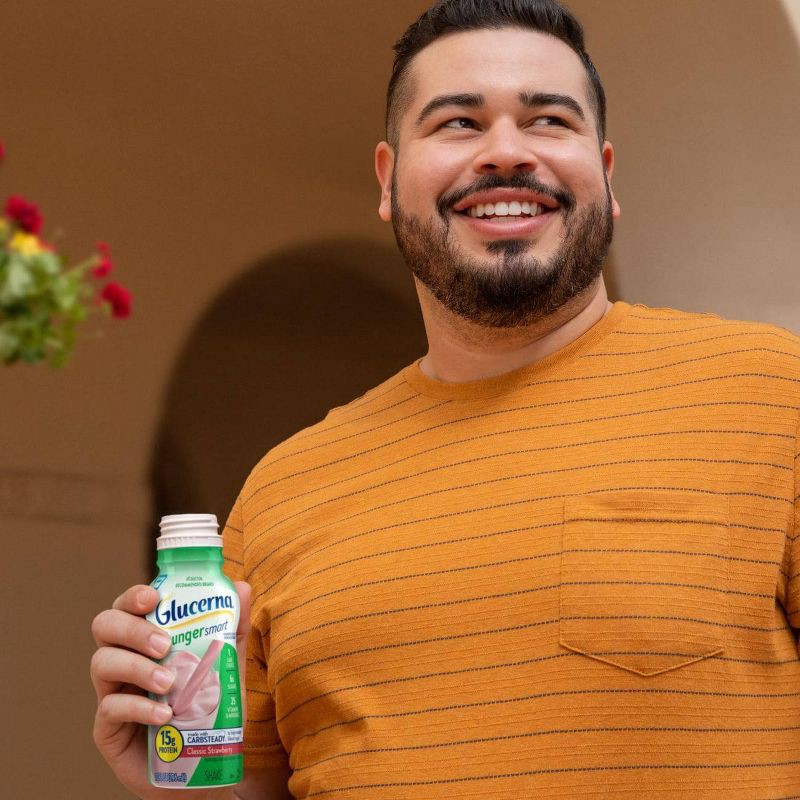 slide 9 of 11, Glucerna Hunger Smart Nutrition Shake Classic Strawberry Non-Caffeinated - 6ct/60 fl oz, 6 ct, 60 fl oz