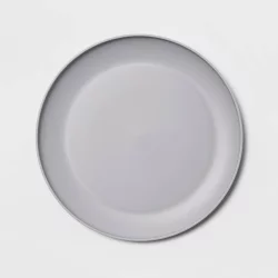 10.5" Plastic Dinner Plate Gray - Room Essentials
