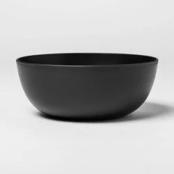 37oz Plastic Cereal Bowl Polypro Black - Room Essentials