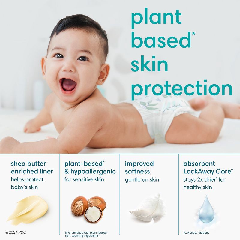 slide 3 of 10, Pampers Pure Protection Diapers Super Pack - Size 0 - 76ct, 76 ct