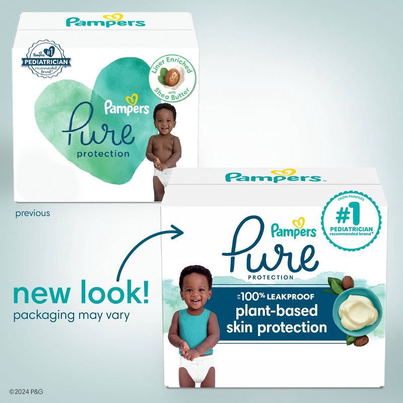 slide 2 of 12, Pampers Pure Protection Diapers Super Pack - Size 1 - 82ct, 82 ct