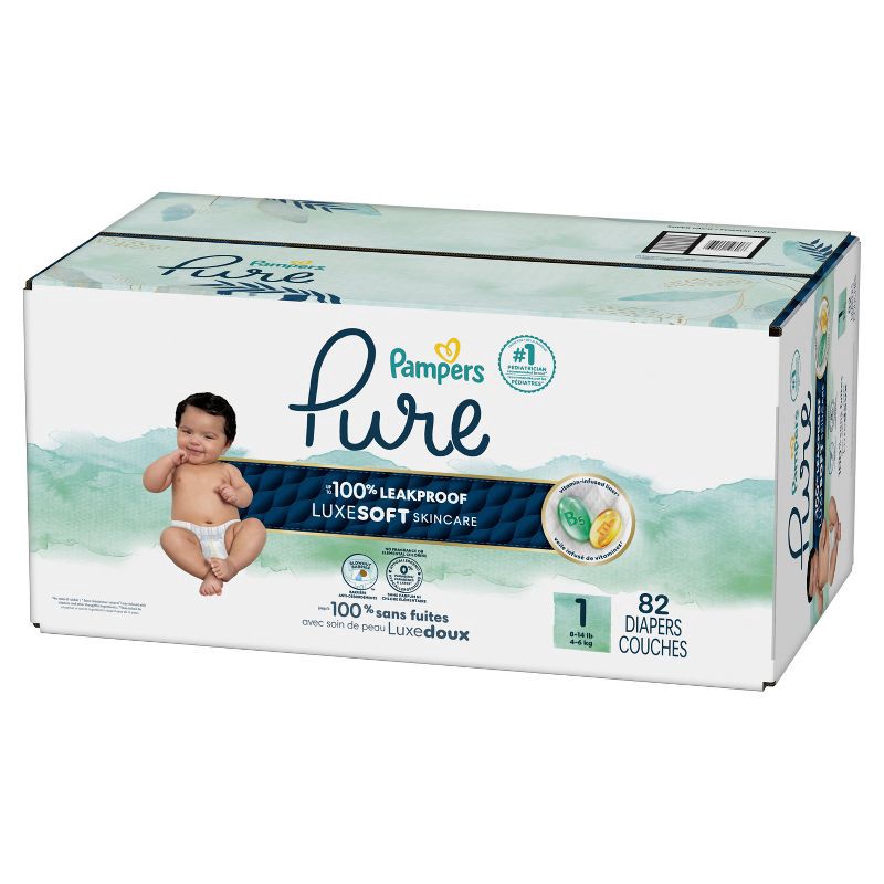 slide 16 of 16, Pampers Pure Protection Diapers Super Pack - Size 1 - 82ct, 1 x 82 ct