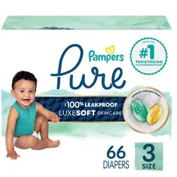 Pampers Pure Protection Diapers Super Pack - Size 3 - 66ct