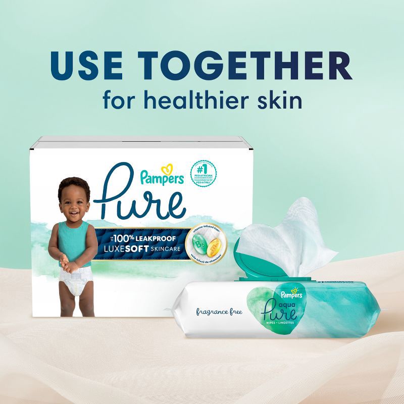 slide 13 of 16, Pampers Pure Protection Diapers Super Pack - Size 5 - 48ct, 5 x 48 ct