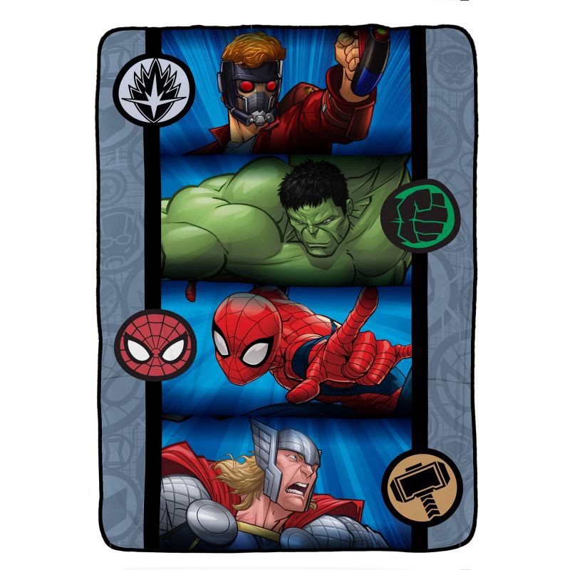 slide 3 of 3, Marvel Avengers Full Bed Kids' Blanket Gray, 1 ct