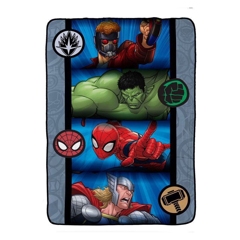 slide 1 of 3, Marvel Avengers Full Bed Kids' Blanket Gray, 1 ct