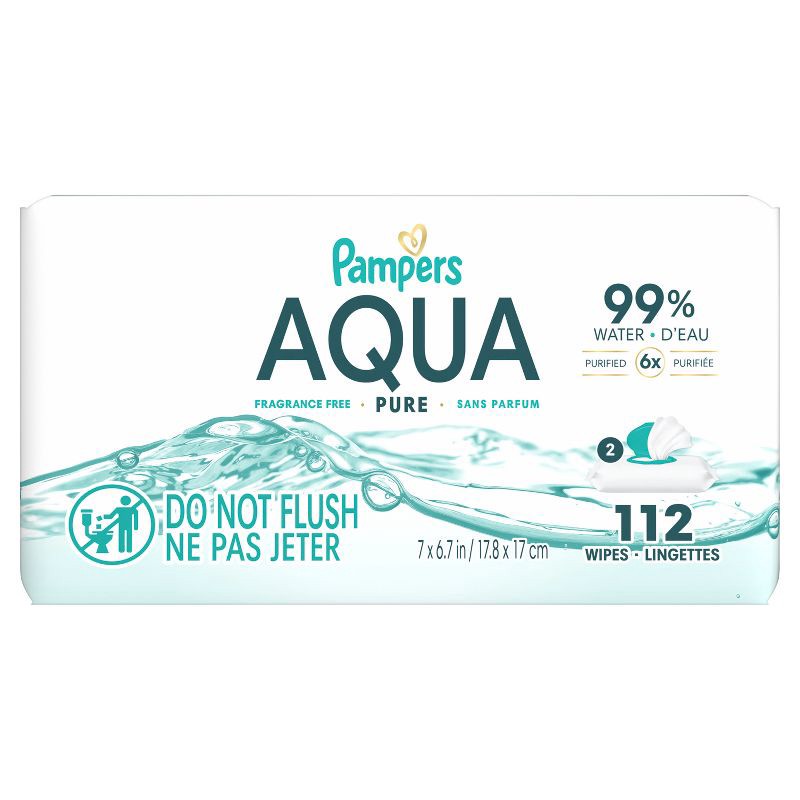 slide 12 of 16, Pampers Aqua Pure Sensitive Baby Wipes - 112ct, 112 ct