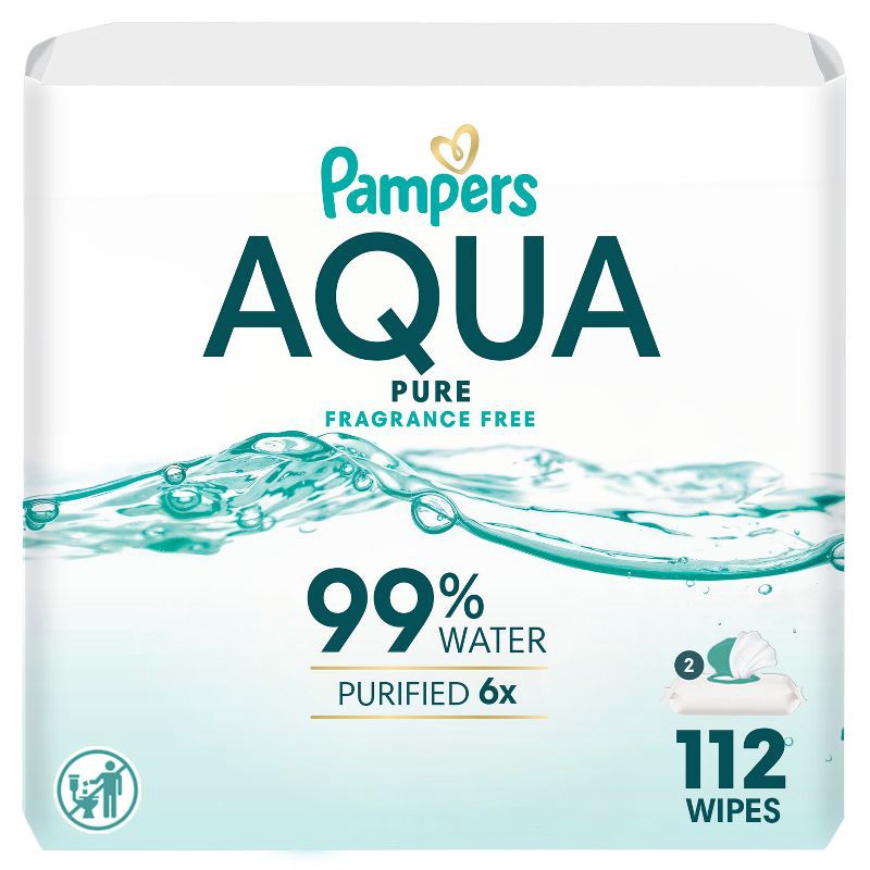 slide 1 of 16, Pampers Aqua Pure Sensitive Baby Wipes - 112ct, 112 ct