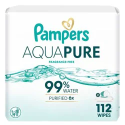 Pampers Aqua Pure Sensitive Baby Wipes - 112ct