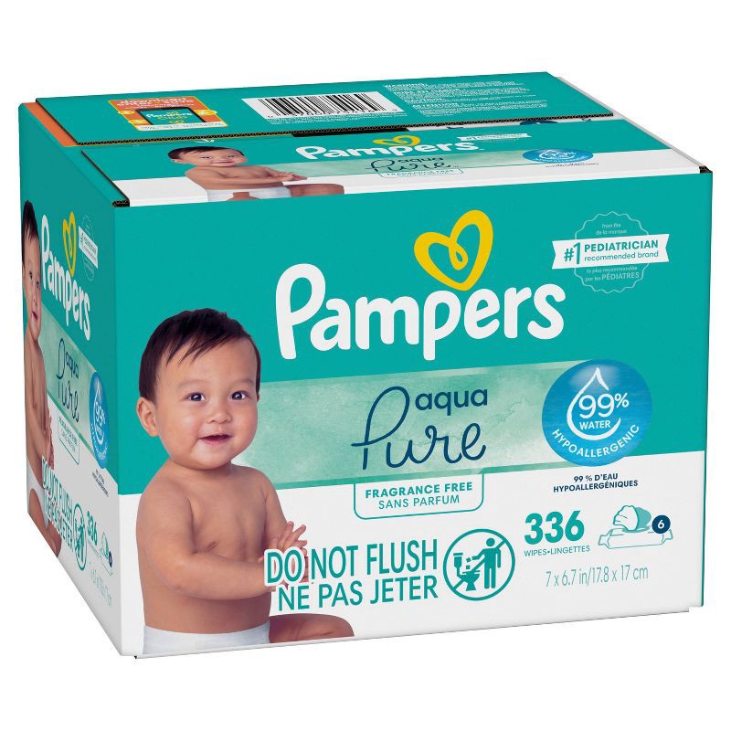 slide 3 of 10, Pampers Aqua Pure Sensitive Baby Wipes - 336ct, 336 ct