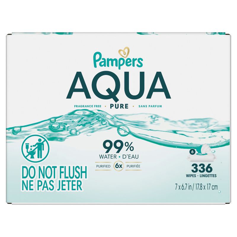 slide 12 of 16, Pampers Aqua Pure Sensitive Baby Wipes - 336ct, 336 ct