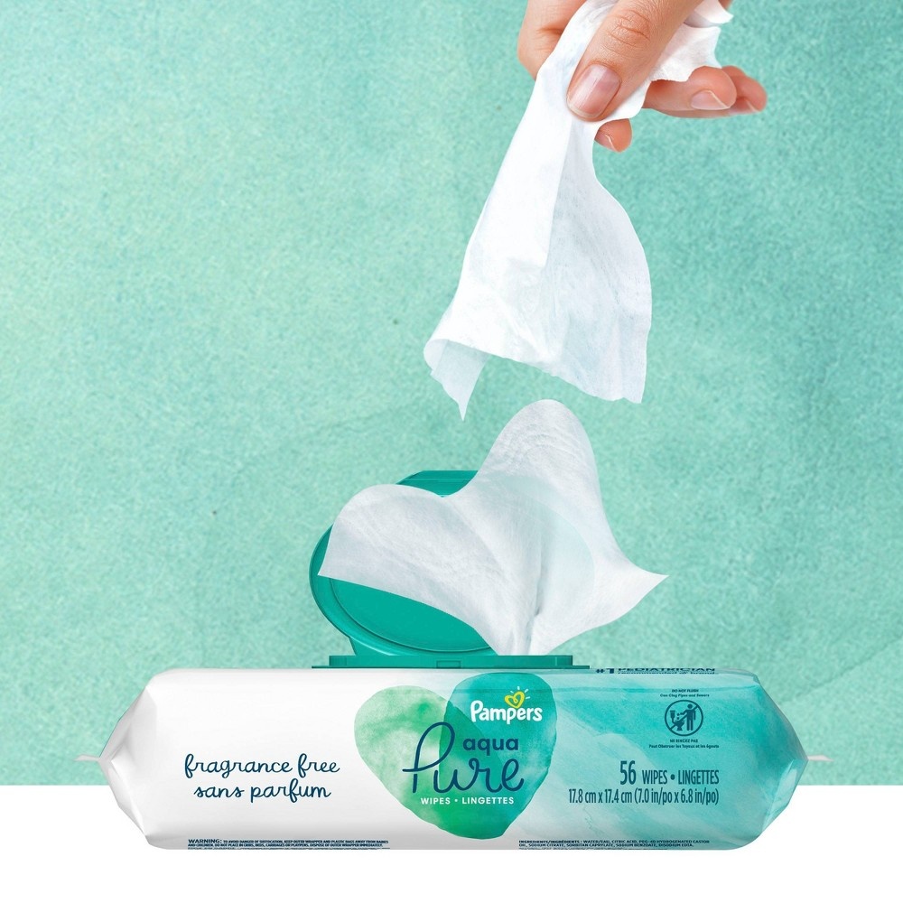 slide 5 of 9, Pampers Aqua Pure Baby Wipes - 336ct, 336 ct