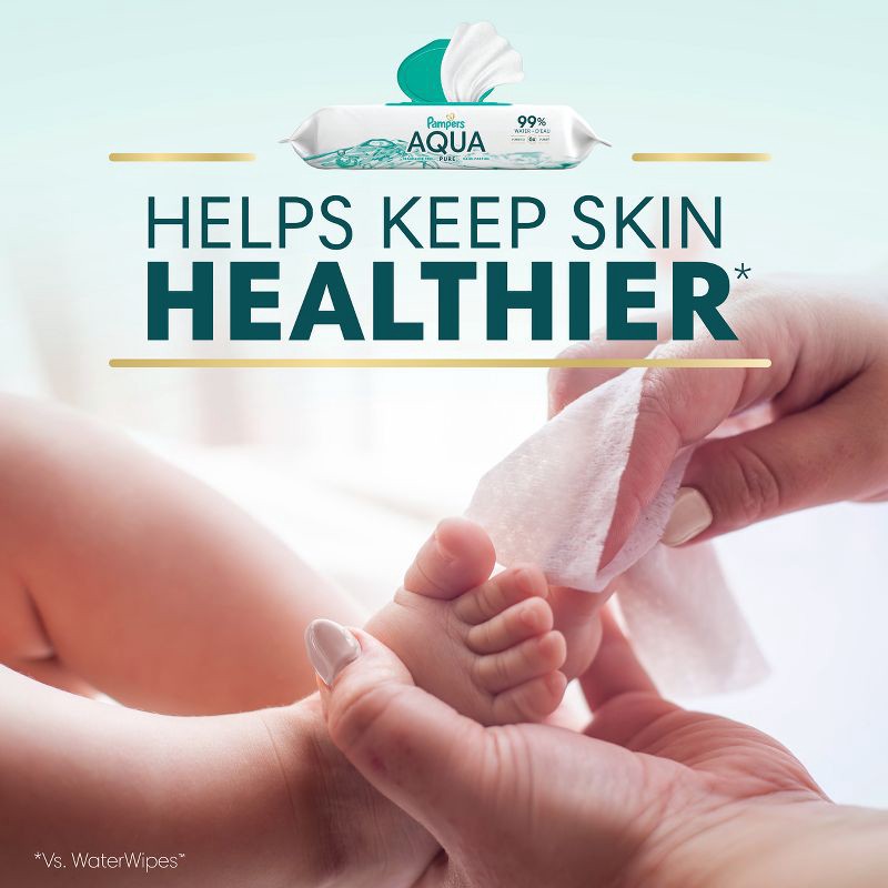 slide 5 of 16, Pampers Aqua Pure Sensitive Baby Wipes - 336ct, 336 ct