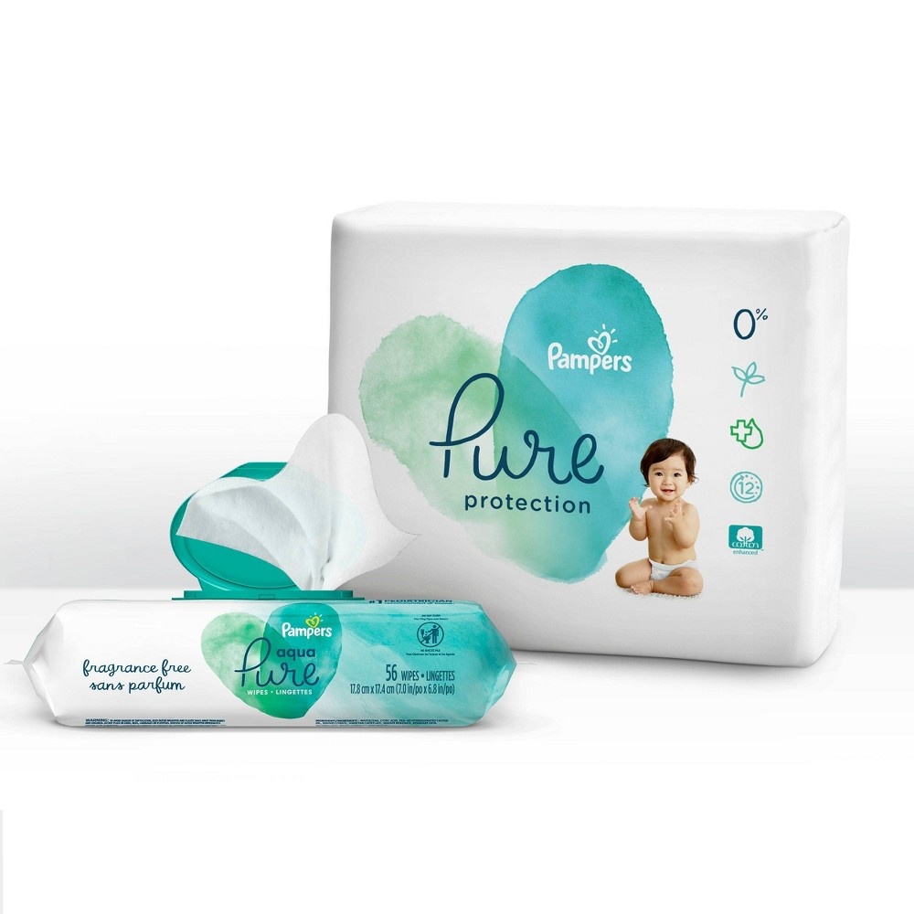 slide 6 of 9, Pampers Aqua Pure Baby Wipes - 336ct, 336 ct