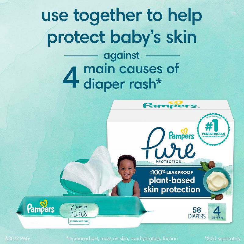 slide 7 of 10, Pampers Aqua Pure Sensitive Baby Wipes - 336ct, 336 ct