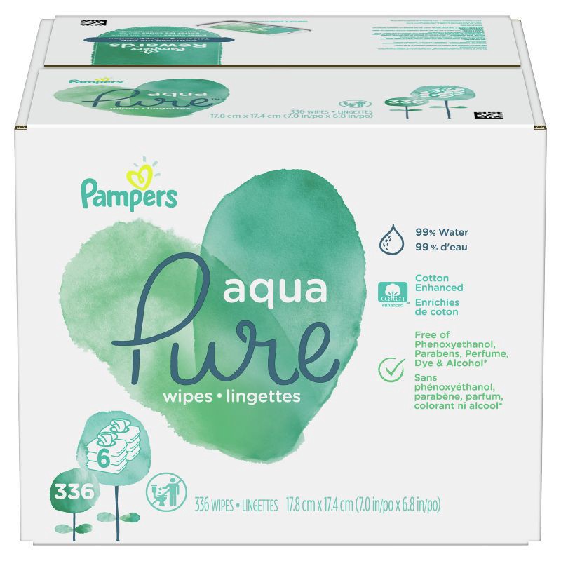 slide 11 of 11, Pampers Aqua Pure Sensitive Baby Wipes - 336ct, 336 ct