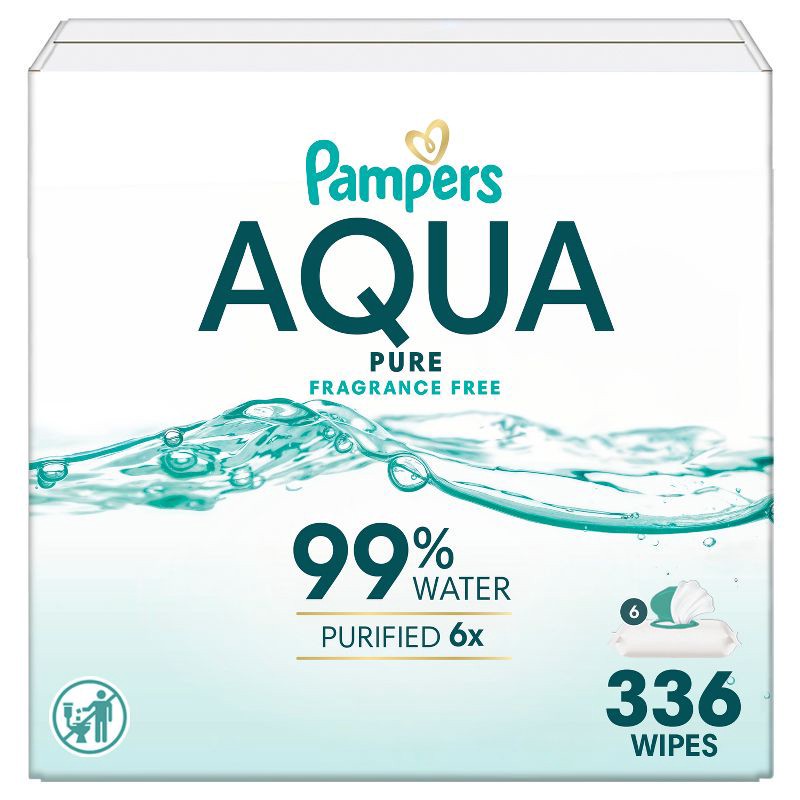 slide 1 of 16, Pampers Aqua Pure Sensitive Baby Wipes - 336ct, 336 ct