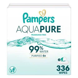 Pampers Aqua Pure Sensitive Baby Wipes - 336ct: Pop-Up Dispenser, Paraben-Free, Hands & Diaper Area