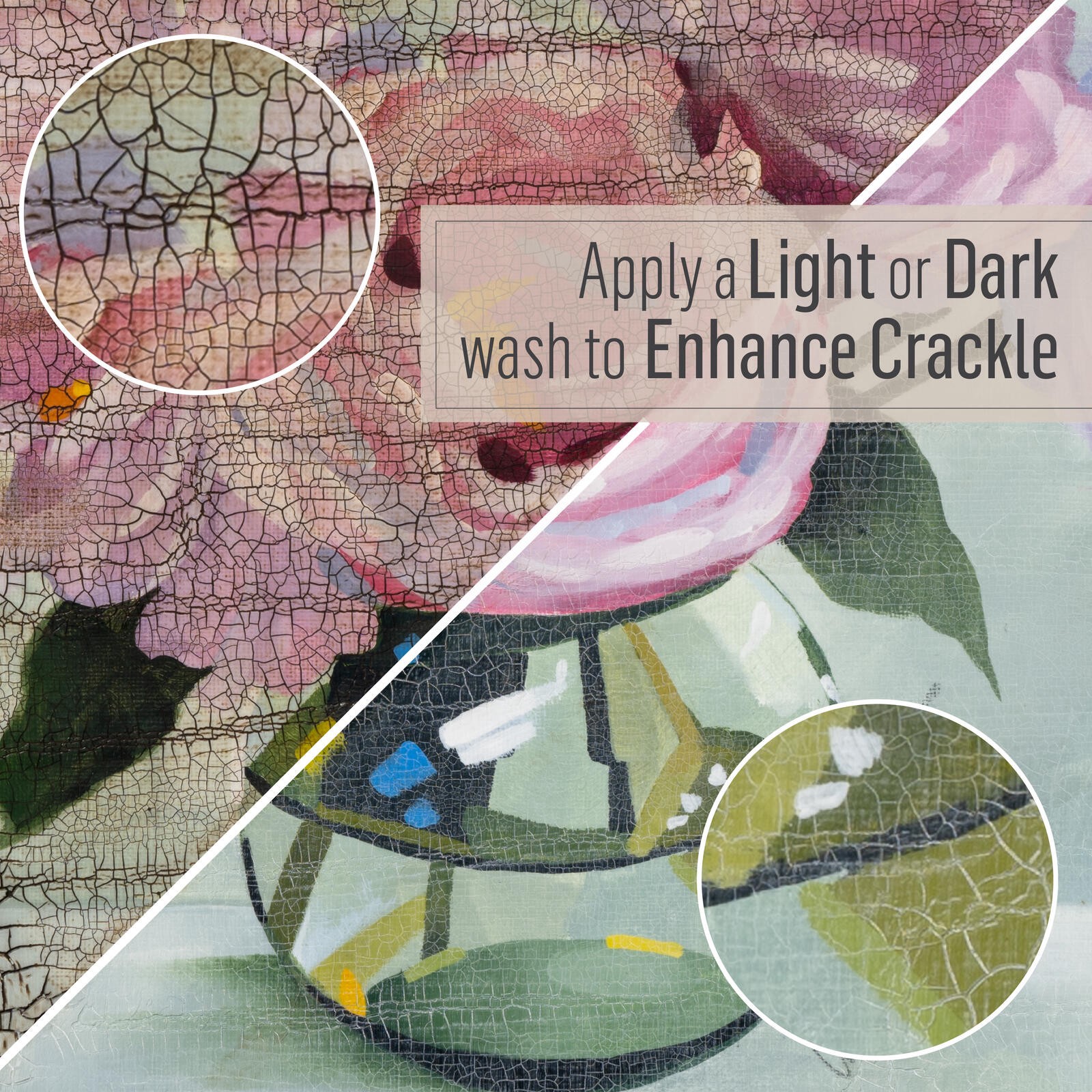 slide 2 of 8, Folkart Fine Crackle Medium, 8 fl oz