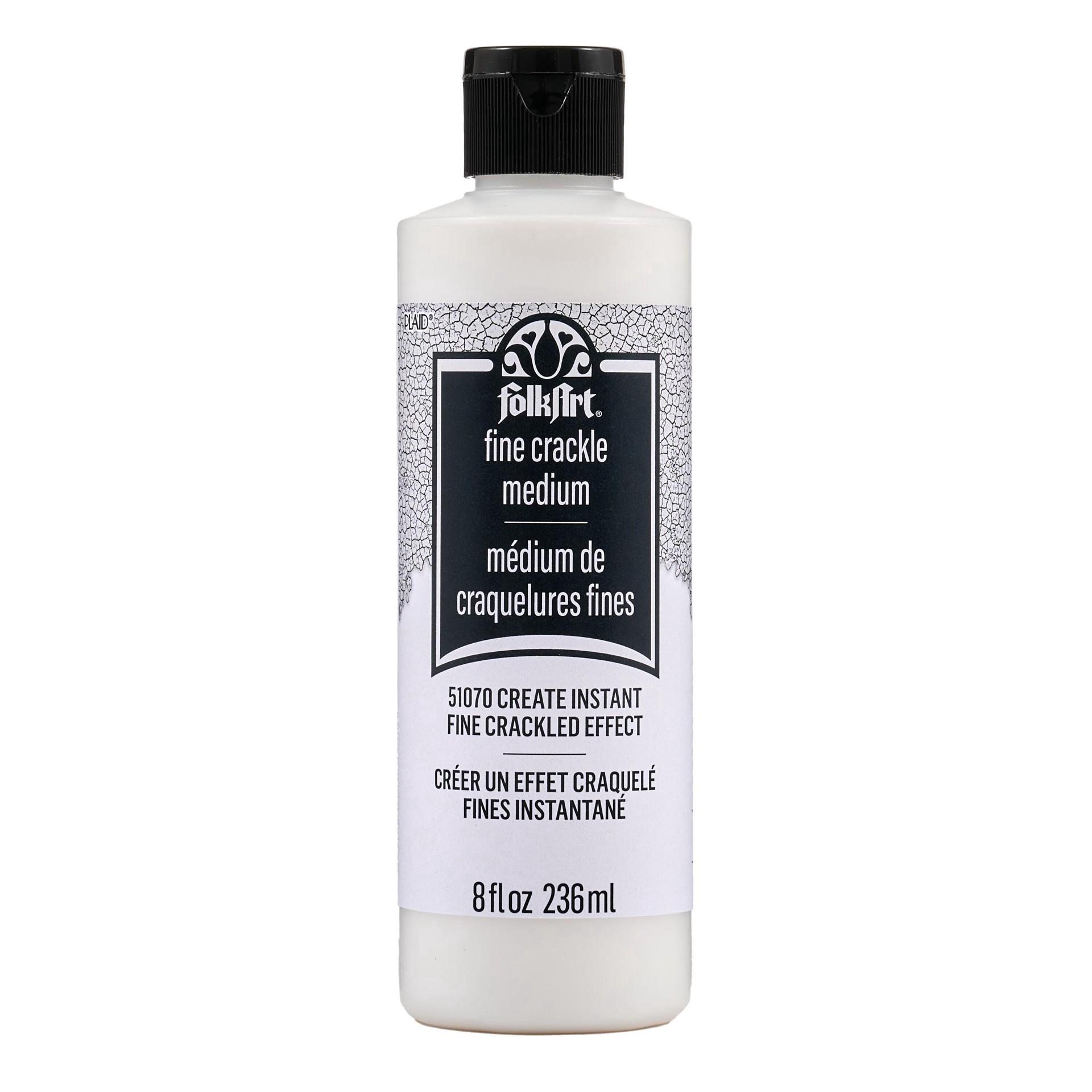 slide 3 of 8, Folkart Fine Crackle Medium, 8 fl oz