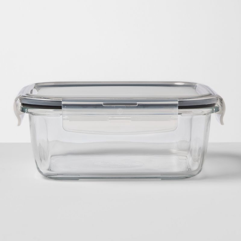 slide 1 of 1, Square Glass Food Storage Container 5.1 cup - Made By Design, 1 ct