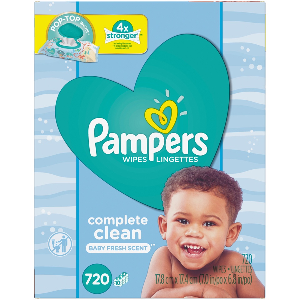 slide 1 of 3, Pampers Wipes Complete Clean, 720 ct