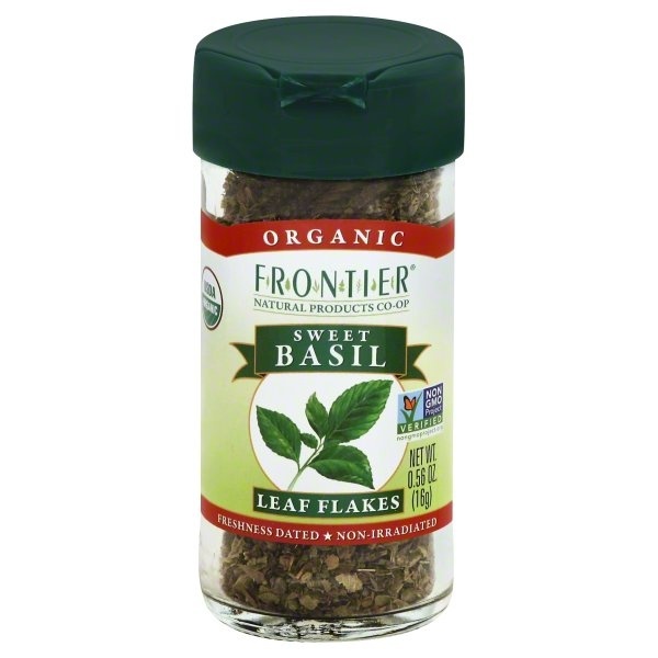 slide 1 of 1, Frontier Basil Leaf Flakes Organic, 0.56 oz