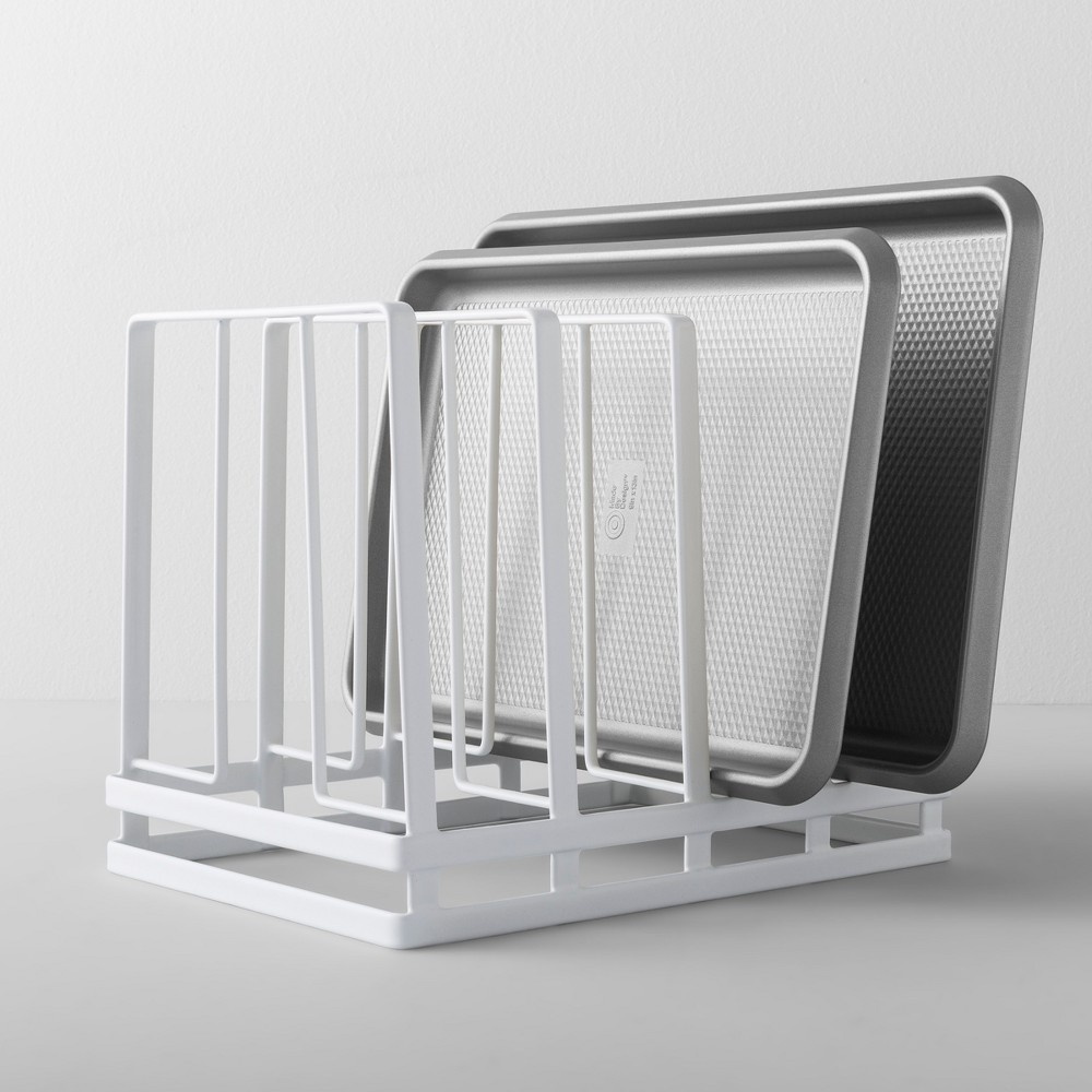 slide 2 of 4, Kitchen Cabinet Pan Organizer White - Made By Design, 1 ct