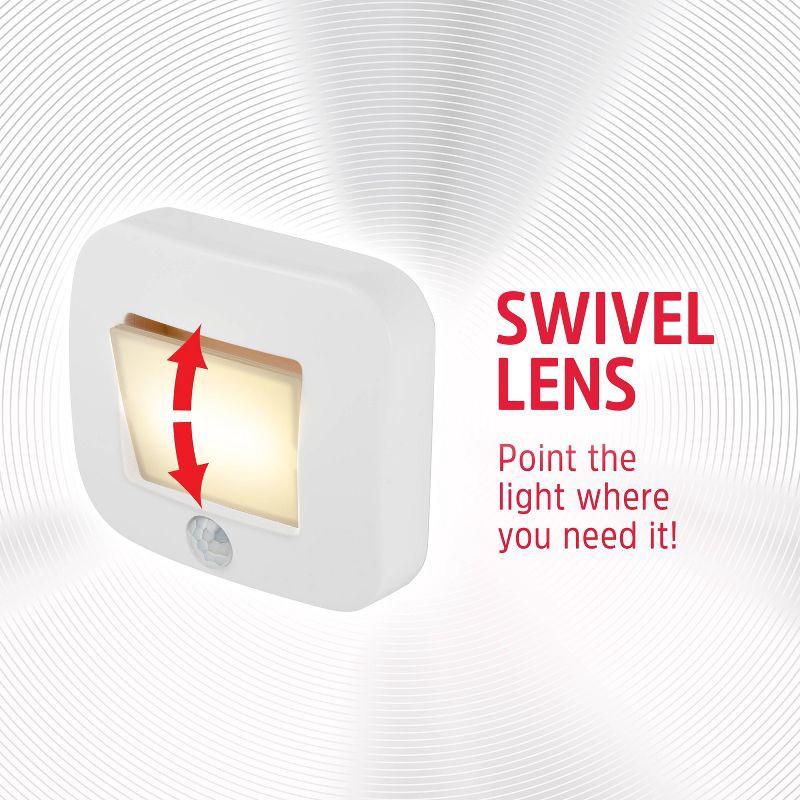 slide 5 of 11, Energizer 38183 Indoor/Outdoor Motion Activated LED Path Nightlights: Battery-Powered Motion Detector Light, White, 1 ct