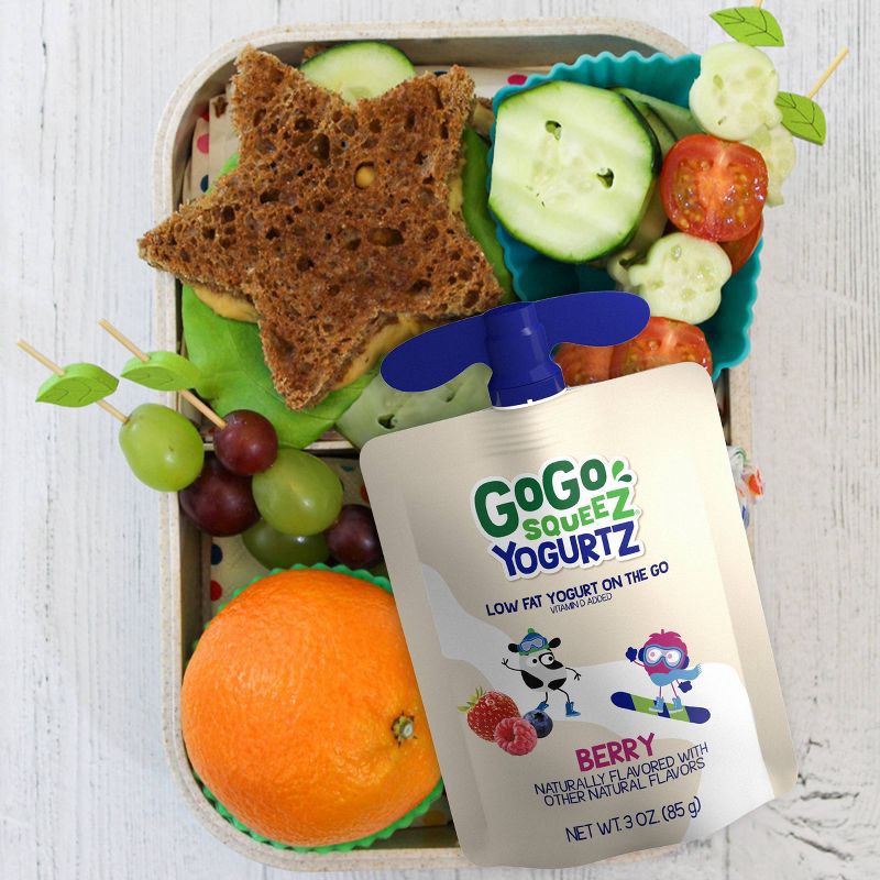 slide 5 of 8, GoGo squeeZ Kids' YogurtZ, Variety Blueberry/Berry - 30oz/10ct, 30 oz, 10 ct