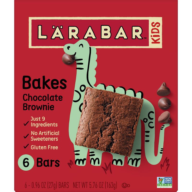 slide 2 of 7, Larabar Kid Chocolate Brownies 6ct / .96oz, 6 ct, .96 oz