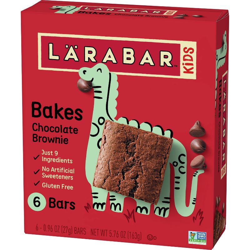 slide 3 of 7, Larabar Kid Chocolate Brownies 6ct / .96oz, 6 ct, .96 oz