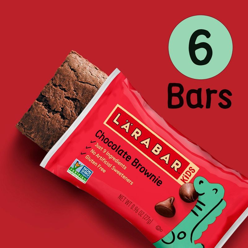 slide 4 of 9, Larabar Kid Chocolate Brownies 6ct / .96oz, 6 ct, .96 oz