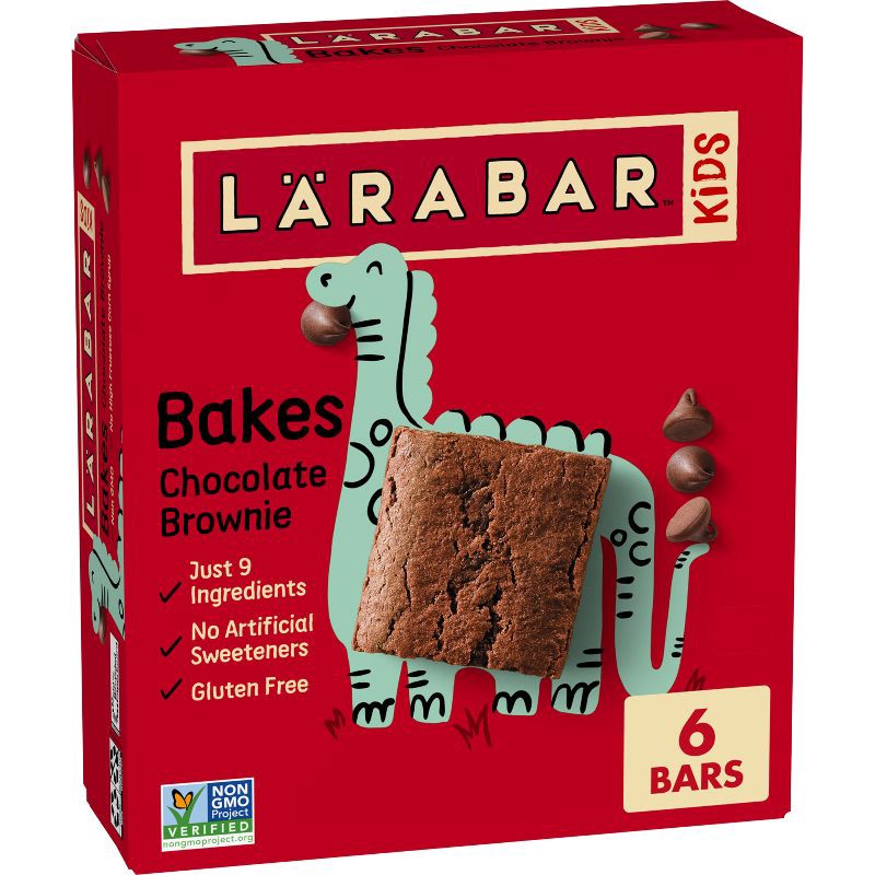 slide 1 of 9, Larabar Kid Chocolate Brownies 6ct / .96oz, 6 ct; 0.96 oz