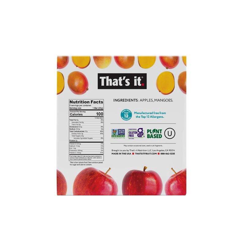 slide 2 of 5, That's it. Apples & Mangoes Flavored Fruit Bars - 6oz/5pk, 5 ct; 6 oz