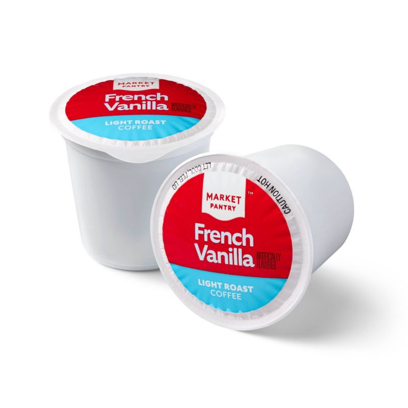 slide 4 of 4, French Vanilla Light Roast Coffee - Single Serve Pods - 12ct - Market Pantry™, 12 ct
