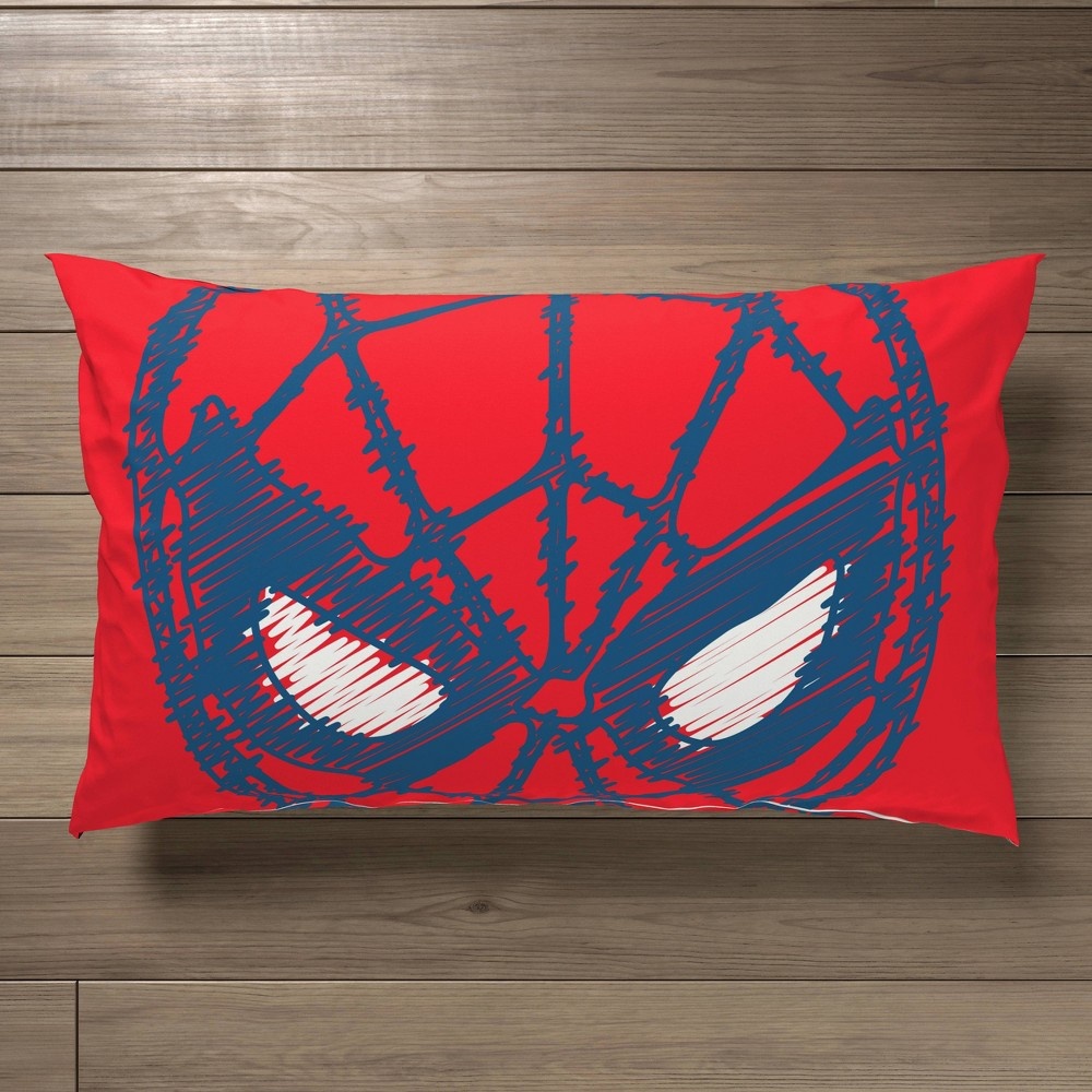 slide 3 of 3, Marvel Spider-Man Standard Pillowcase Blue/Red, 1 ct