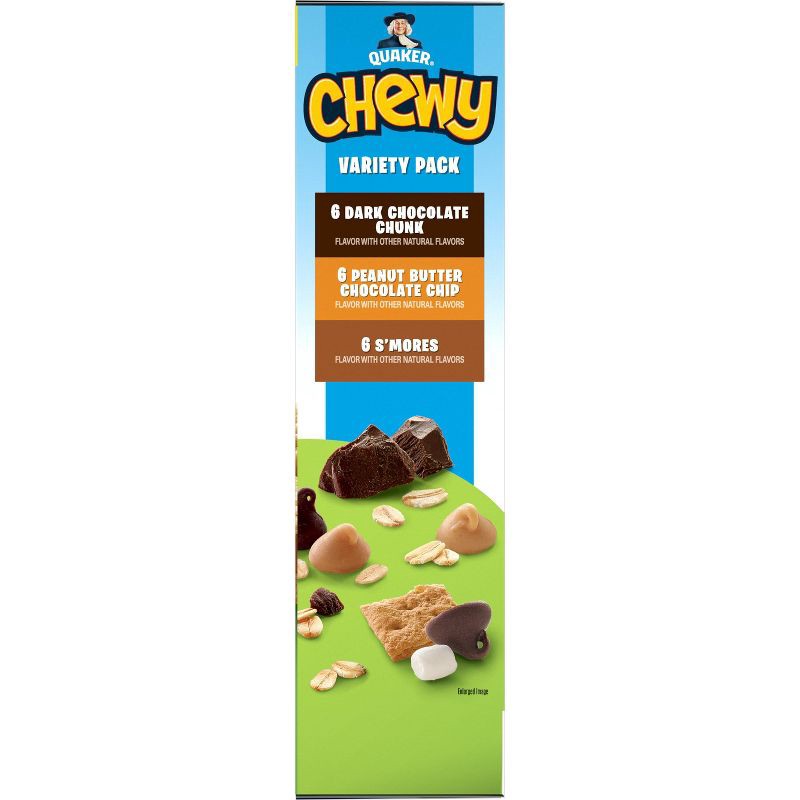 slide 4 of 9, Quaker Chewy 3 Flavor Variety Pack Granola Bars - 15.2oz/18ct, 15.2 oz, 18 ct