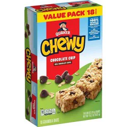 Quaker Chewy Chocolate Chip Granola Snack Bars 15.2oz/18ct