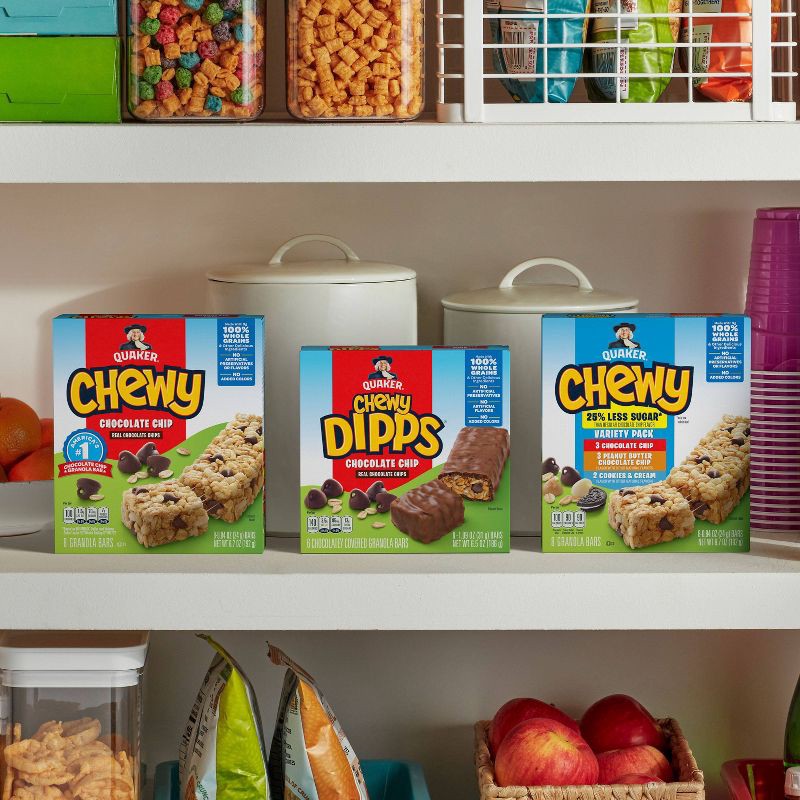 slide 9 of 12, Quaker Chewy 3 Flavor Reduced Sugar Variety Pack Granola Bars - 15.2oz/18ct, 15.2 oz, 18 ct