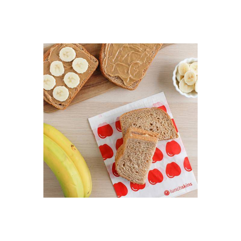 slide 3 of 8, Lunchskins Recyclable & Sealable Paper Sandwich Bags - Apple - 50ct, 50 ct
