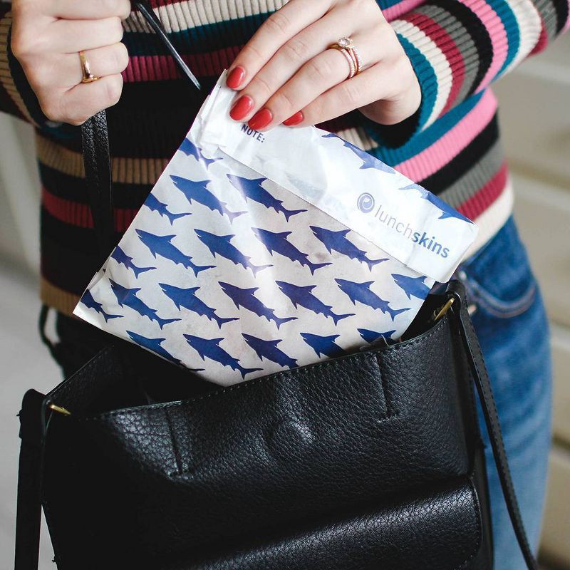 slide 6 of 7, Lunchskins Recyclable & Sealable Paper Sandwich Bags - Shark - 50ct, 50 ct