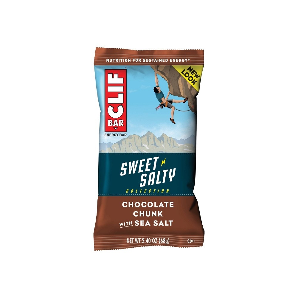 slide 4 of 8, CLIF Bar Sweet & Salty Chocolate Chunk with Sea Salt Energy Bars, 6 ct