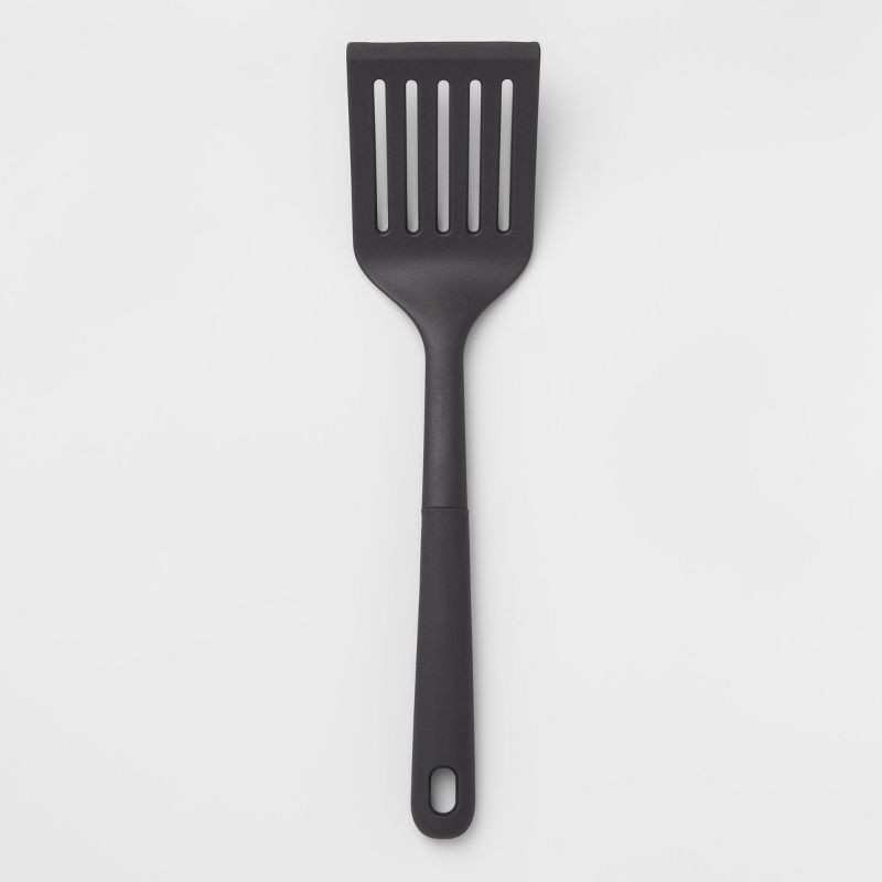 slide 1 of 1, Nylon Slotted Turner Spatula with Soft Grip - Made By Design, 1 ct