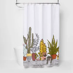 Plants Print Shower Curtain Green - Room Essentials™