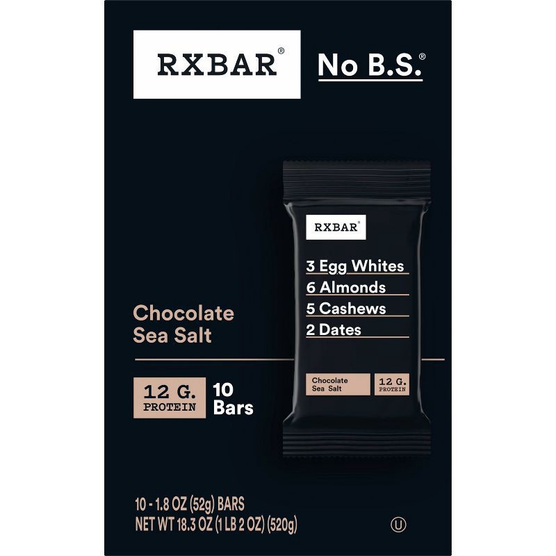 slide 2 of 10, RXBAR Chocolate Sea Salt Protein Bars - 10ct, 10 ct